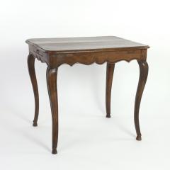 French Provincial Walnut Side Table With Cabriolet Legs Circa 1800  - 2177568