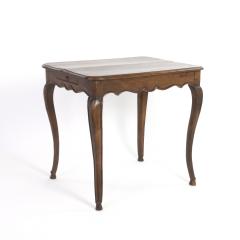French Provincial Walnut Side Table With Cabriolet Legs Circa 1800  - 2177574