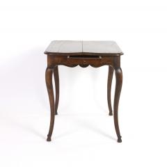 French Provincial Walnut Side Table With Cabriolet Legs Circa 1800  - 2177575