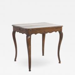 French Provincial Walnut Side Table With Cabriolet Legs Circa 1800  - 2179728
