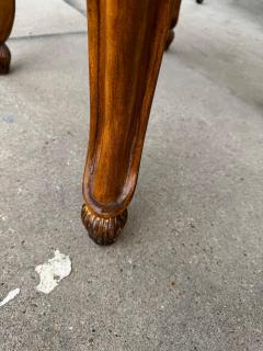 French Provincial Walnut Upholstered Stool - 4489098