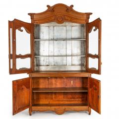 French Provincial Waxed Pine Bookcase Display Cabinet Cupboard - 4500685