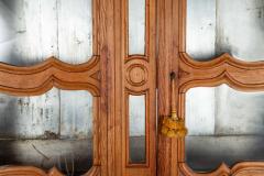 French Provincial Waxed Pine Bookcase Display Cabinet Cupboard - 4500690
