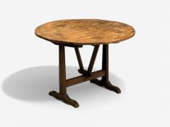 French Provincial Wood Wine Tasting Center Table France 19th C  - 4023577