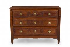 French Provincial Wood and Brass Carved 3 Drawer Chest - 4170036