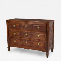 French Provincial Wood and Brass Carved 3 Drawer Chest - 4186314