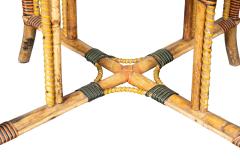 French Rattan Bistro Table And Pair Of Side Chairs - 4723448