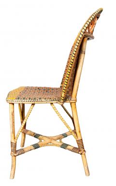 French Rattan Bistro Table And Pair Of Side Chairs - 4723522