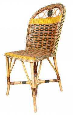 French Rattan Bistro Table And Pair Of Side Chairs - 4723523