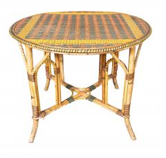 French Rattan Bistro Table And Pair Of Side Chairs - 4723533