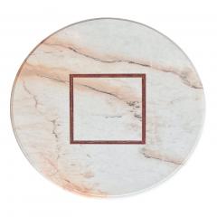 French Red and White Marble Center Dining Table 1960 - 3615522