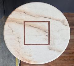 French Red and White Marble Center Dining Table 1960 - 3615527