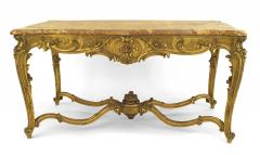 French Regence Style Gilt Center Table with Marble Top - 1424308