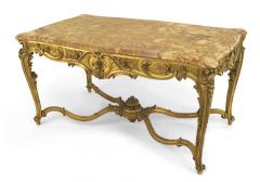 French Regence Style Gilt Center Table with Marble Top - 1424309