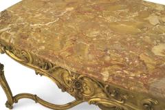 French Regence Style Gilt Center Table with Marble Top - 1424312