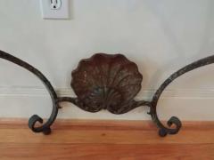 French Regence Wrought Iron Console Table with Marble Top - 3762458