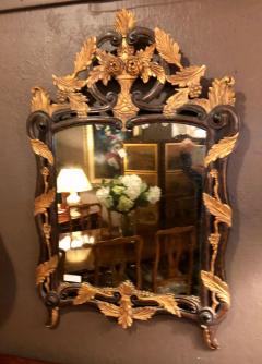 French Regency Antique Mirror of Mahogany and Gilt with Basket of Roses Design - 2998497