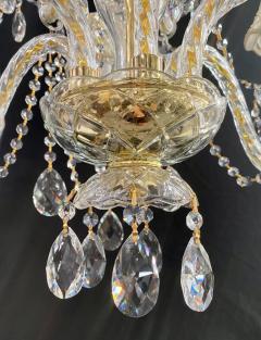 French Regency Style Crystal with Gold Frame Chandelier Custom Shades 12 arms - 3329963