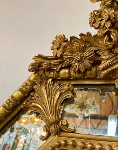 French Regency Style Gilt Wood Octagonal Wall Console or Mantel Mirror - 3078384