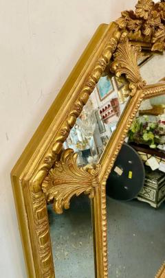 French Regency Style Gilt Wood Octagonal Wall Console or Mantel Mirror - 3078391