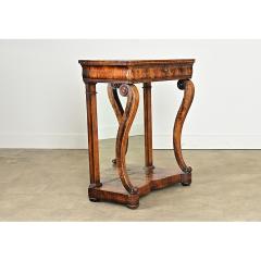 French Restauration 19th Century Burled Walnut Console - 4437668