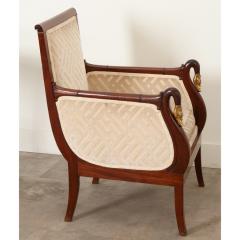 French Restauration Mahogany Single Bergere - 3386958