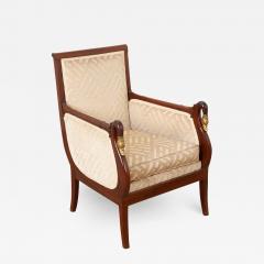 French Restauration Mahogany Single Bergere - 3418912
