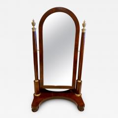 French Restauration Mahogany and Bronze Mounted Cheval Mirror - 4133142