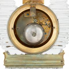 French Restauration period gilt bronze and cut glass mantel clock - 3912904