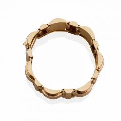 French Retro 18K Gold Tank Track Bracelet - 3289341