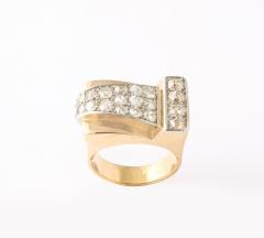 French Retro Diamond 18k Ring - 2795482