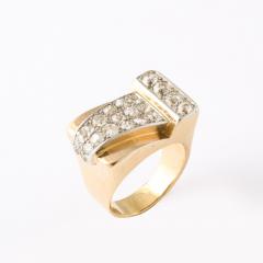 French Retro Diamond 18k Ring - 2795487