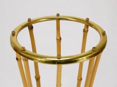 French Riviera Bamboo Brass Midcentury Umbrella Stand Austria 1950s - 4067899