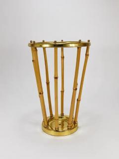 French Riviera Bamboo Brass Midcentury Umbrella Stand Austria 1950s - 4067955