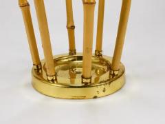 French Riviera Bamboo Brass Midcentury Umbrella Stand Austria 1950s - 4067967