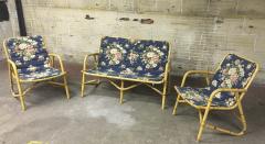 French Riviera Comfortable Bamboo Set of One Couch and Two Chairs - 409548