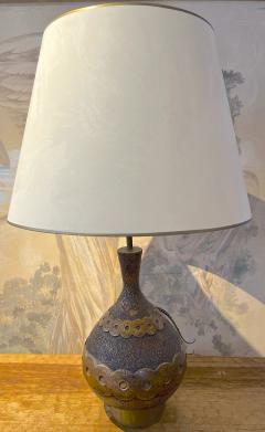 French Riviera Style awesome crackle gold ceramic lamp - 2619639