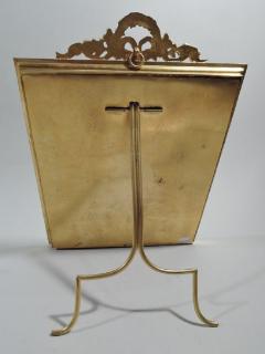 French Rococo Gilt Bronze Picture Frame with Enamel Ribbon Border - 3750402