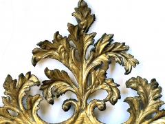 French Rococo Revival Cut Brass Repouss Foliate Convex Mirror - 3121515