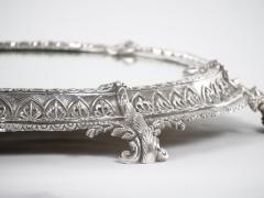 French Rococo Revival Silver Mirrored Centerpiece Plateau - 3121393