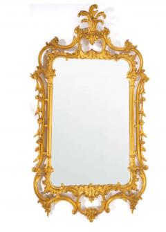 French Rococo Style Gilt Wood Frame Hanging Wall Mirror - 2824373