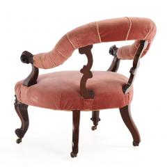 French Rosewood Continuous Arm Chair C 1860  - 4649272