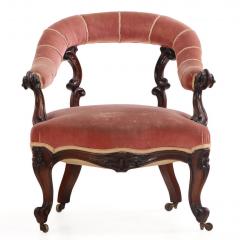 French Rosewood Continuous Arm Chair C 1860  - 4649273