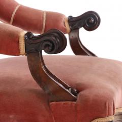 French Rosewood Continuous Arm Chair C 1860  - 4649275