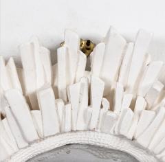 French Round Plaster Starburst Shaped Mirror 21st Century - 2762797