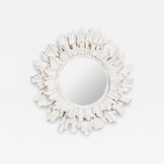 French Round Plaster Starburst Shaped Mirror 21st Century - 2766295