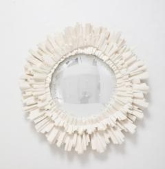 French Round Plaster Starburst Shaped Mirror 21st Century - 3948067