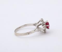 French Ruby and Diamond 18 k Gold Ring - 2849486