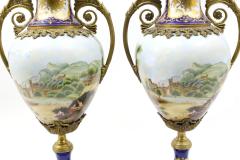 French S vres Porcelain Bronze Mounted Cobalt Raised Gilt Gold Covered Urn - 4557086