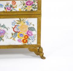 French S vres Style White Ground Gilt Metal Mounted Rectangular Covered Box - 4085706